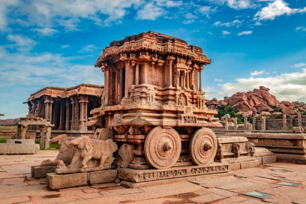 Hampi,Stone,Chariot,The,Antique,Stone,Art,Piece,From,Unique